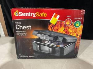lot 723 image: SentrySafe 1200 Fire-Resistant Box with Key Lock 0.18 Cu. ft.