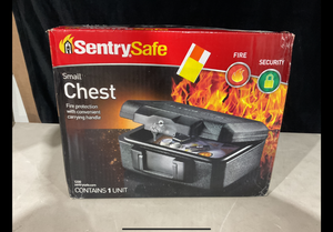 lot 724 image: SentrySafe 1200 Fire-Resistant Box with Key Lock 0.18 Cu. ft.
