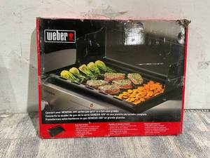 lot 610 image: Weber Carbon Steel Full Size Griddle For Genesis 300 Series Gas Grills