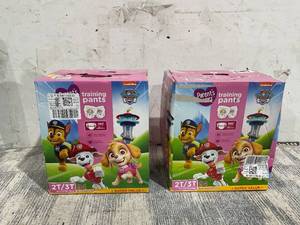 lot 612 image: LOT OF 2 Parents Choice Paw Patrol Training Pants for Girls, 2T3T, 94 Count