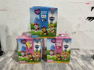 lot 615 image: LOT OF 3 Parents Choice Paw Patrol Training Pants for Girls & Boys, 3T4T, 86 Count