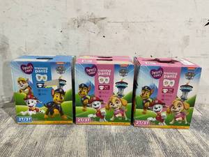 lot 618 image: LOT OF 3 Parents Choice Paw Patrol Training Pants for Girls & Boys, 2T3T, 94 Count