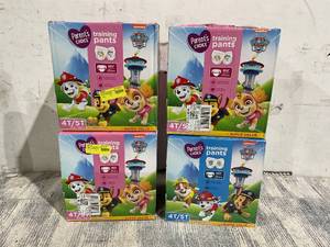 lot 619 image: LOT OF 4 Parents Choice Paw Patrol Training Pants for Girls & Boys, 4T5T, 70 Count