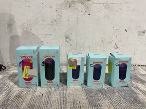 lot 620 image: LOT OF 5 onn. Rugged Speaker with LED Lighting