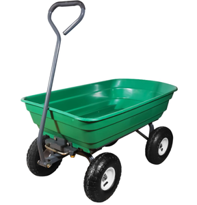 lot 56 image: AAIN 600 Lbs Poly Garden Dump Cart, Green