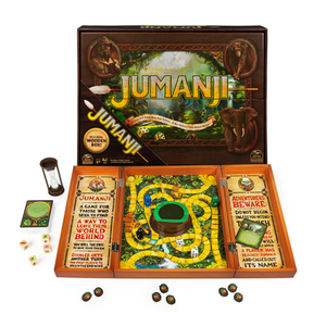 lot 485 image: Jumanji The Game Real Wooden Box Edition of the Classic Adventure Board Game for Kids and Families Ages 8 and up