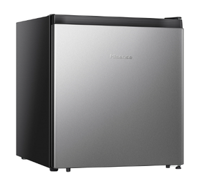lot 13 image: Hisense 1.6 Cu Ft Single Door Mini Fridge, Silver, Energy Star