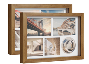 lot 284 image: 2PCS Shadow Box Frame, 1.3 Deep Memory Display Case for Desk Wall Decor