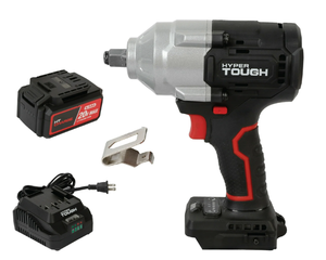 lot 575 image: Hyper Tough 20V Max Brushless 12 Mid-Torque Cordless Impact Wrench with 4.0Ah Lithium-Ion Battery and Charger