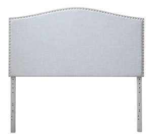 lot 696 image: King Size My Texas House Kennedy Nailhead Trim Curved Upholstered Headboard