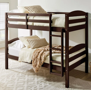 lot 697 image: Twin Size Better Homes & Gardens Leighton Solid Wood Twin-over-Twin Convertible Bunk Bed