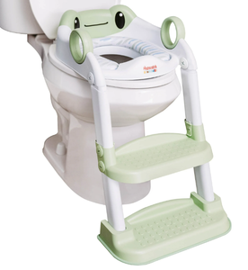 lot 726 image: Hopscotch Lane Frog Character Step up Potty - Toddler Toilet Seat with Ladder, Children 12 Months