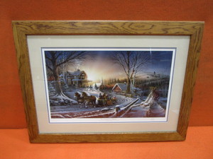 lot 47 image: Terry Redlin The Pleasures of Winter Signed & Numbered 2245424500 Image Size 14x24