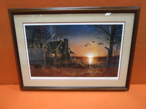 lot 49 image: Terry Redlin Comforts of Home Signed & Numbered 1558122900 Image Size 14x24