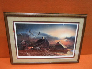 lot 53 image: Terry Redlin Prepared For The Season Signed Open Edition Image Size 14x24