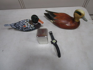 lot 90 image: Ducks Unlimited Decoys & Watch