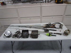 lot 94 image: Misc. Fishing Rods & Boat Items