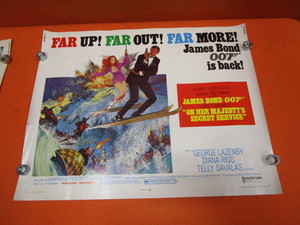 lot 102 image: Vintage James Bond Movie Poster 22x28