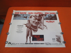 lot 108 image: Vintage True Grit Movie Poster 22x28