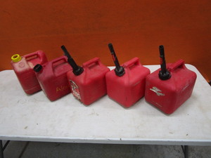 lot 10-B image: (5) 2gal Gas Jugs