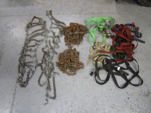lot 56-B image: ATVGarden Tractor Tire Chains & Misc. Tie Down Straps