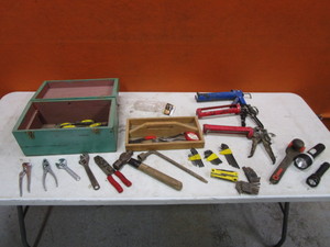lot 37-B image: Tool Box & Misc. Tools
