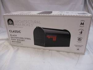 A classic galvanized black steel po...