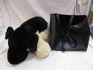 Stuffed Animal friend and handbag
