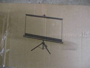 Portable 128 projector screen with...