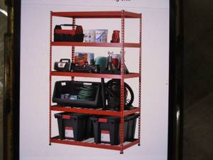 Steel shelving unit 48...