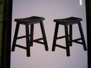 Set of 2 stools. Vulcan black finis...