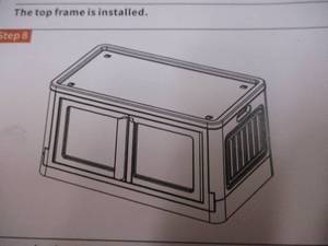 Folding storage box. Plastic cream ...