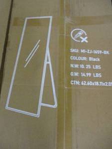 Black free standing full length mir...