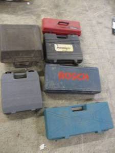 6 empty tool boxes. Plastic...