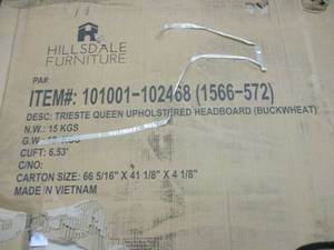 Queen upholstered headboard...