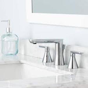 lot 14 image: Glacier Bay Chianti 8 in. Widespread 2-Handle Bathroom Faucet in Chrome  Customer Returns See Pictures