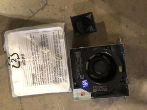 lot 46 image: Hampton Bay 50 CFM WallCeiling Mount Roomside Installation Bathroom Exhaust Fan  Customer Returns See Pictures