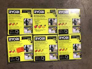lot 38 image: Lot of RYOBI EZClean Power Cleaner Chemical Nozzle Kit Customer Returns See Pictures