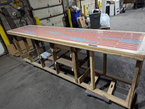 lot 3 image: Custom Key West Tile BarCounter - Replacement Tiles and Backing - 133 78 L x 40 H x 29 14 W