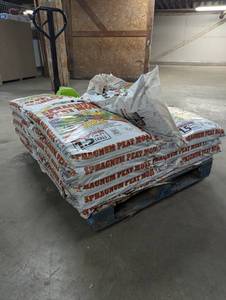 lot 4 image: Pallet of Sphagnum Peat Moss - 22 Bags total - 33 Cu Ft