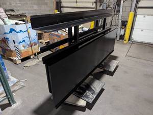 lot 2 image: Commercial Folding Wall Table - RailLedge - 92 L x 47 H - 9 Closed25 Open