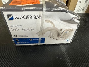 lot 163 image: Glacier Bay Builders Bathroom Faucet 247368 Brushed Nickel Finish
