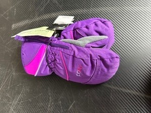 lot 166 image: New Head Kids Winter  Ski Mittens With Dupont Sorona Insulation Size Small 4 - 6   Violet Purple Pinkish