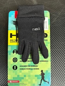 lot 168 image: New Head Kids Running Gloves With Touchscreen - Size M  Medium 6 - 10  Black