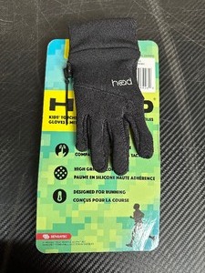 lot 203 image: New Head Kids Running Gloves With Touchscreen - Size S  Small  Black