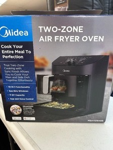 lot 23 image: Midea 11-quart Dual Basket Air Fryer Oven