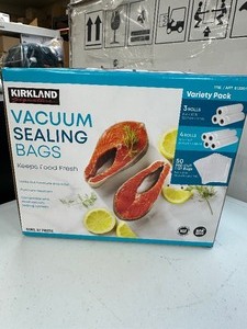 lot 44 image: Kirkland Signature Vacuum Sealing Bags, Assortment Pack Compatible with Most Vacuum Systems