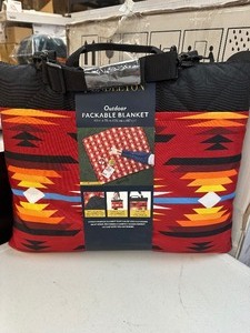 lot 222 image: Pendleton Outdoor Packable Blanket 60 x 72 Pockets Water Resistant for Picnic, Beach, Camping, Hiking, or Car (Short Sands-Red)