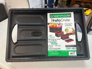 lot 247 image: New Greenmade InstaCrate 12 gal BlackRed Folding Crate 11.7 in. H X 14.2 in. W X 21 in. D Stackable
