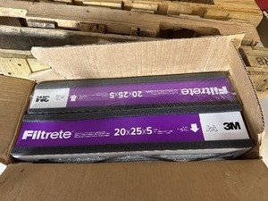 lot 217 image: 2 New 3M Filtrete 1550 Premium Filtration Air  Furnace Filters 20x25x5